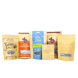 kraft stand up pouches and flat bags