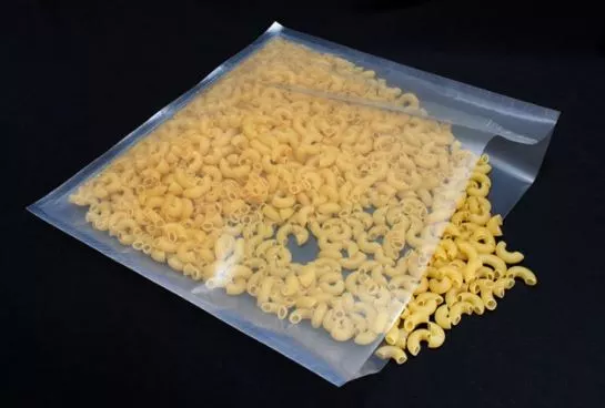 smooth vacuum bag filled with macaroni