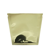 3.5" x 2.75" - Gold Mylar Trapezoid Pouch - 35MG03503TN Gold Mylar Trapezoid Pouch
