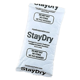 small desiccant packet