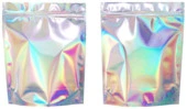 6.5" x 8" x 2.5" Holographic Stand Up Pouch