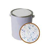 A 5lb can filled with 2-4mm white and blue silica desiccants