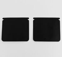 black custom shaped 3 side seal pouch