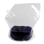 12" x 13" x 6" OD Clear SpoutPAK™ with 15mm Reclosable Cap and Handle - SP128OZPCATRC 12 x 13 x 6 Clear Spout Pouch with 15mm Fitment and Handle